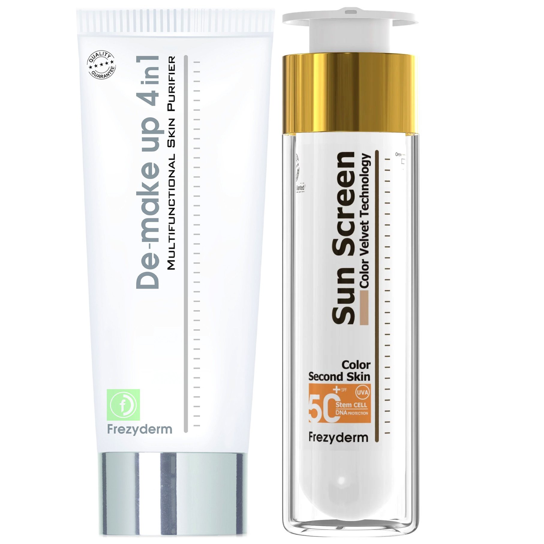 Frezyderm Σετ Frezyderm De-Make Up 4in1 200ml & Sun Screen Color Velvet Spf50+, 50ml