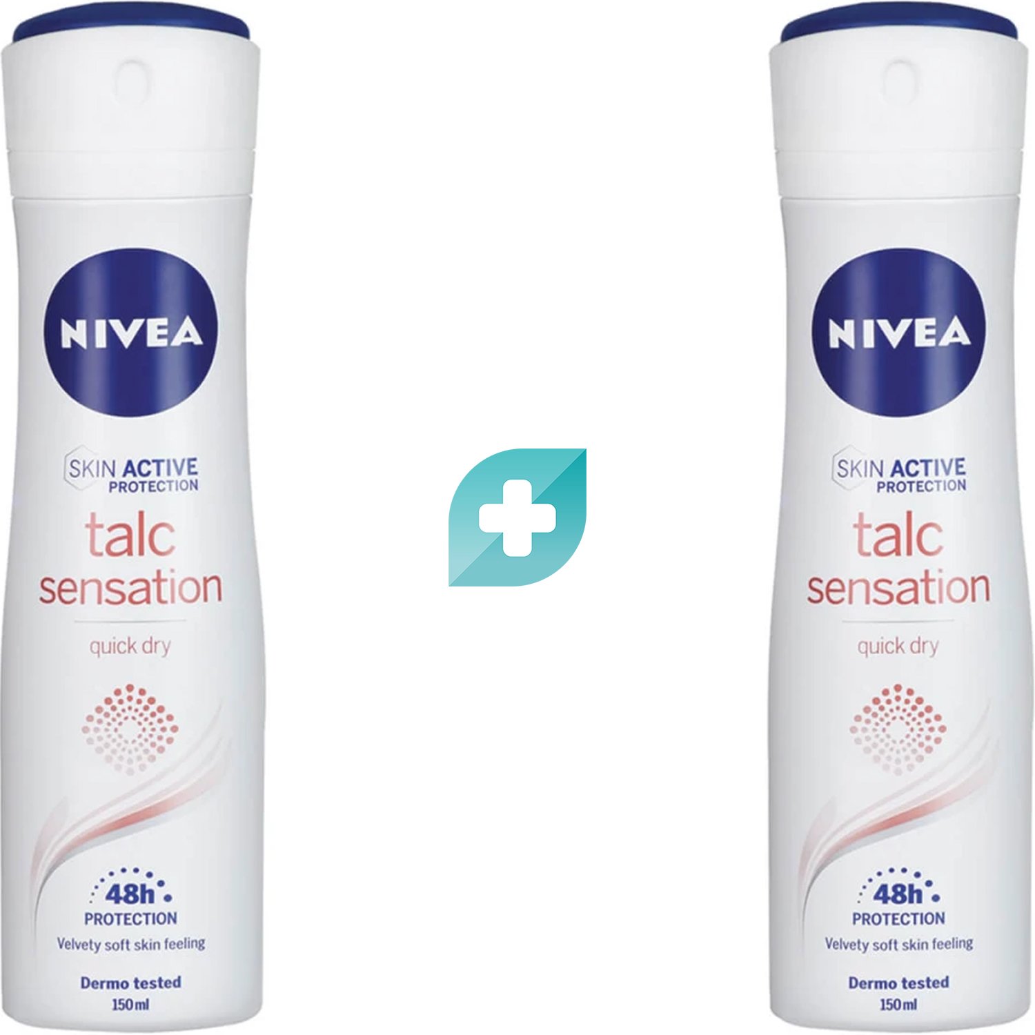 Σετ Nivea Talc Sensation Quick Dry Deodorant Spray Γυναικείο Αποσμητικό 48ωρης Προστασίας με Πούδρα Kaolin  300ml (2x150ml)