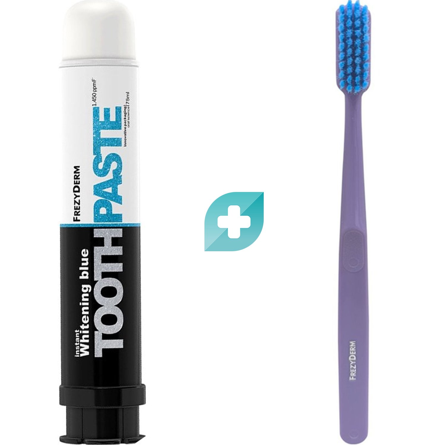 Σετ Frezyderm Instant Whitening Blue Toothpaste 75ml & Extra Soft Toothbrush 1 Τεμάχιο - Μωβ