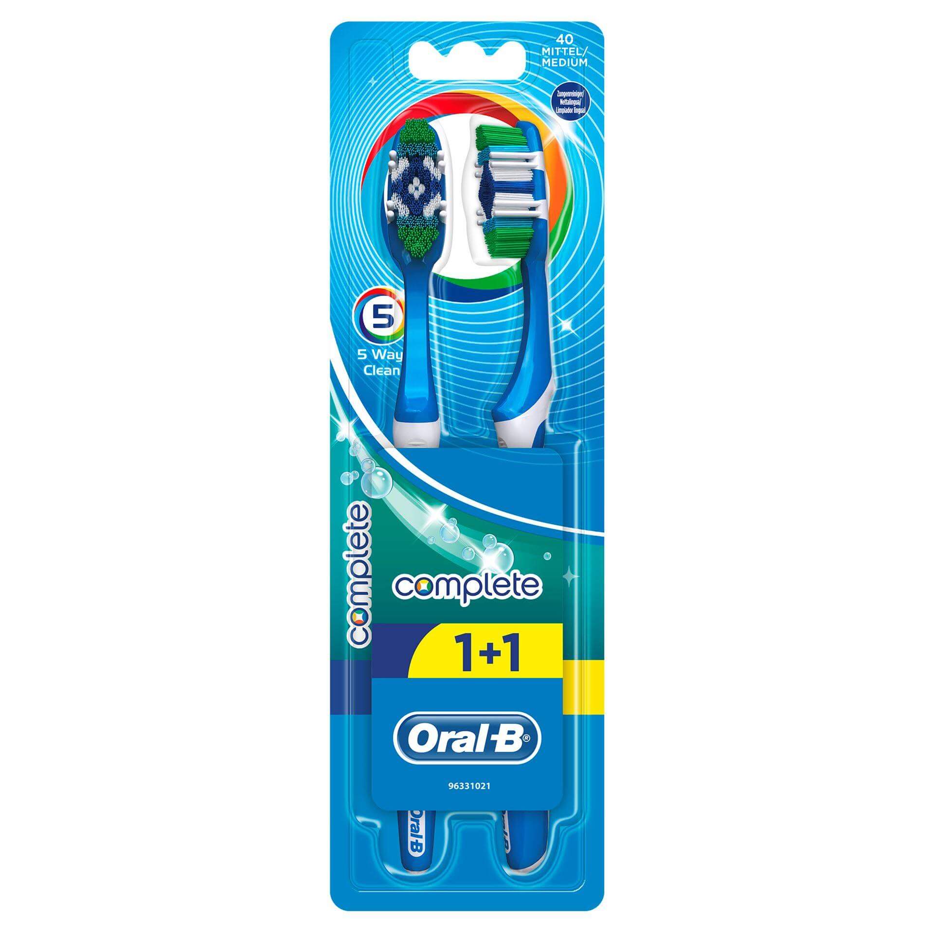 Oral-B Complete 5 Way No 40 Medium Οδοντόβουρτσα 2 Τεμάχια
