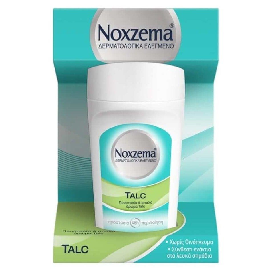 Noxzema Roll On Talc Αντιιδρωτικό Αποσμητικό Φιλικό με το Δέρμα 50ml