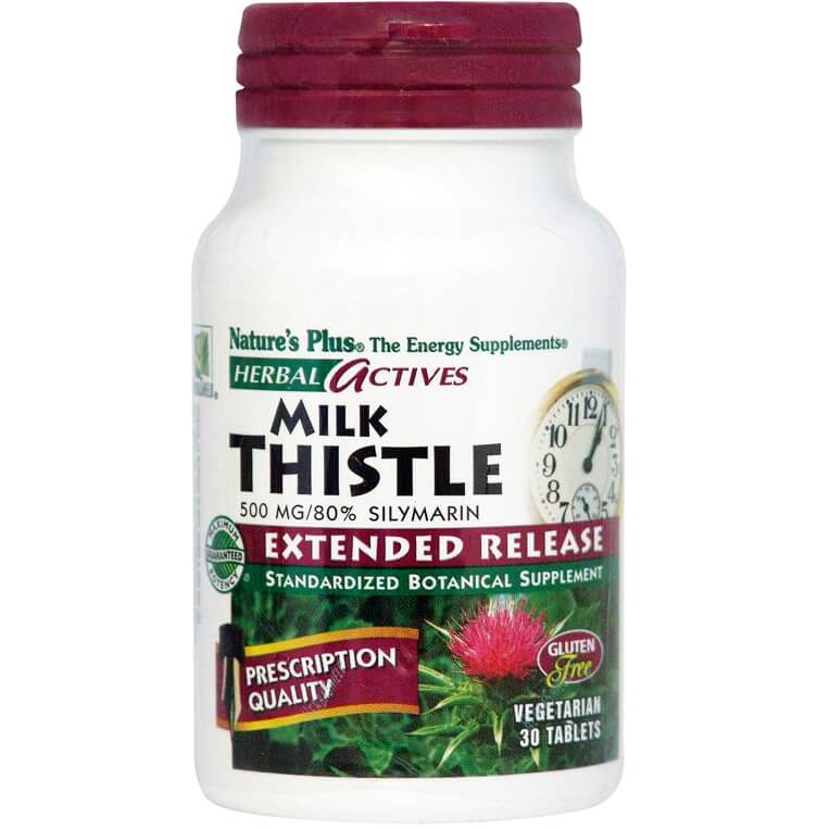 Nature’s Plus Extended Release Milk Thistle 500mg Συμπλήρωμα Διατροφής με Γαϊδουράγκαθο για Αποτοξίνωση του Ήπατος 30 tabs