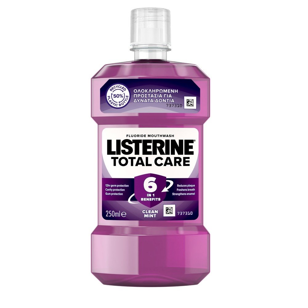 Listerine Total Care Clean Mint Στοματικό Διάλυμα με Έξι Οφέλη για πιο Προηγμένη & Ολοκληρωμένη Προστασία 250ml