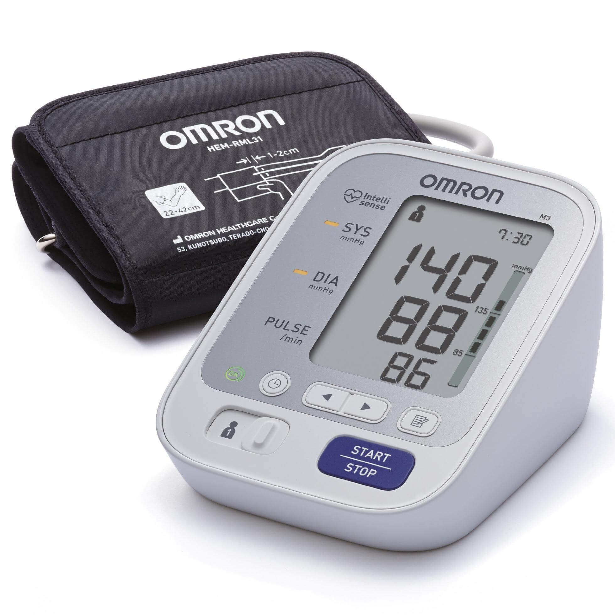 Omron M3 Intellisense 22-42cm HEM-7154-E Πιεσόμετρο Μπράτσου 1 Τεμάχιο