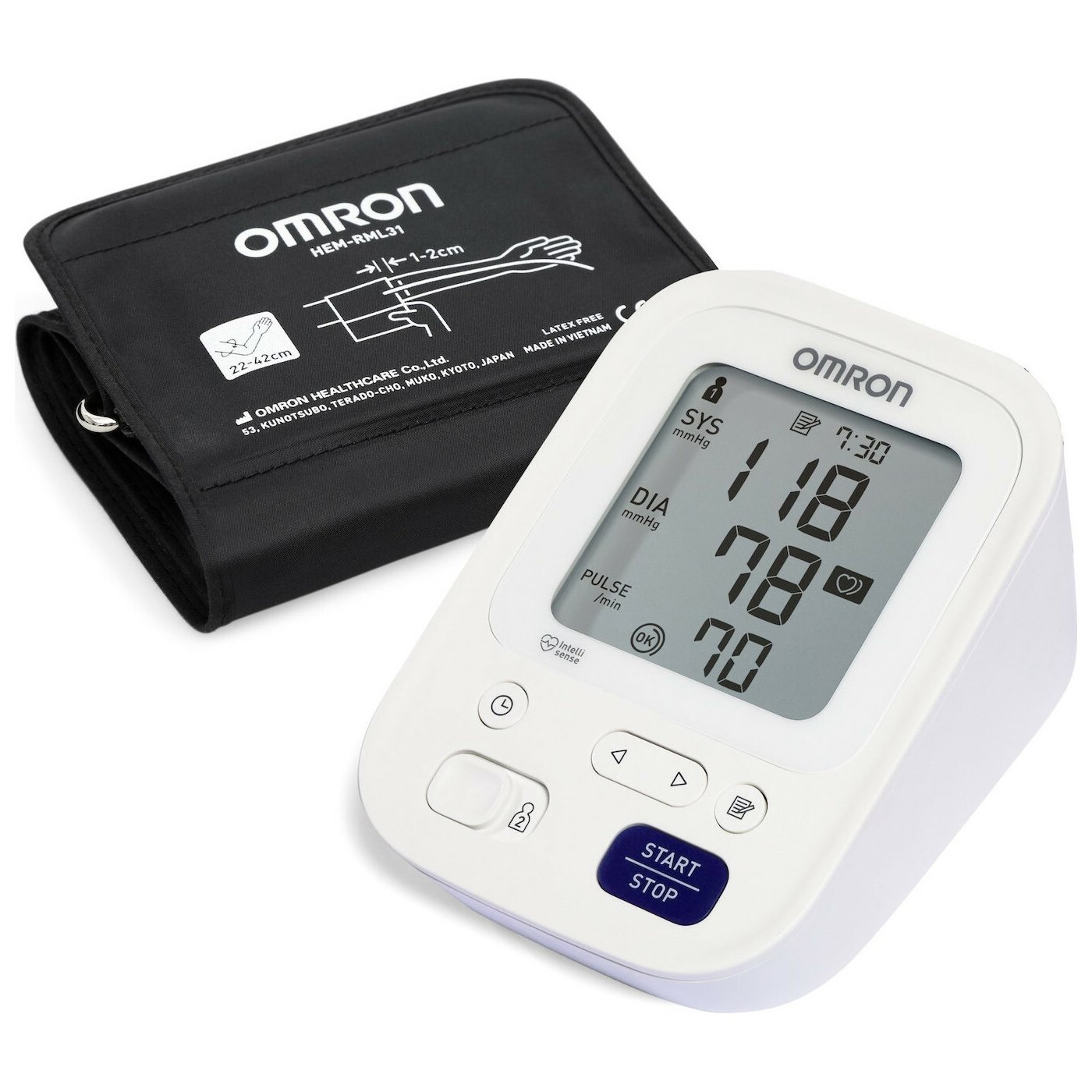 Omron M3 Υπεραυτόματο Πιεσόμετρο Μπράτσου για Γρήγορη & Αξιόπιστη Μέτρηση 1 Τεμάχιο