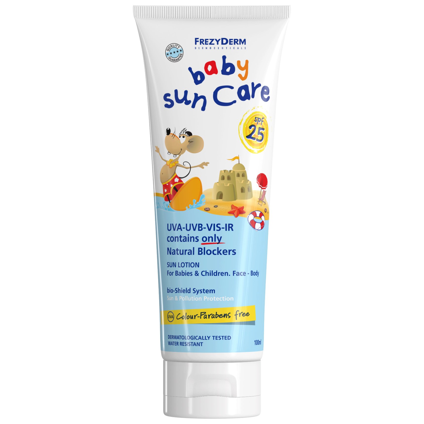 Frezyderm Baby Sun Care Spf25 Αντηλιακό Γαλάκτωμα Προσώπου & Σώματος, Κατάλληλο Από την Γέννηση 100ml