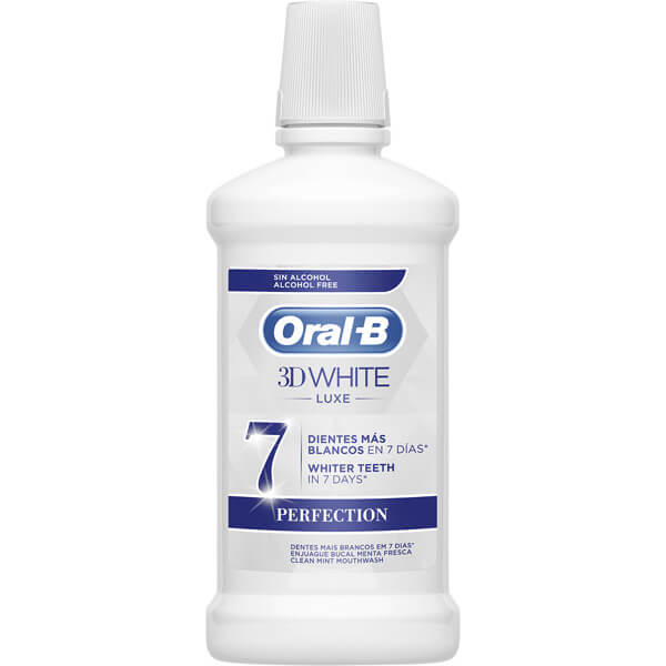 3D White Luxe 500ml – Oral-B,Στοματικό Διάλυμα για πιο Λευκά Δόντια με Άρωμα Μέντας
