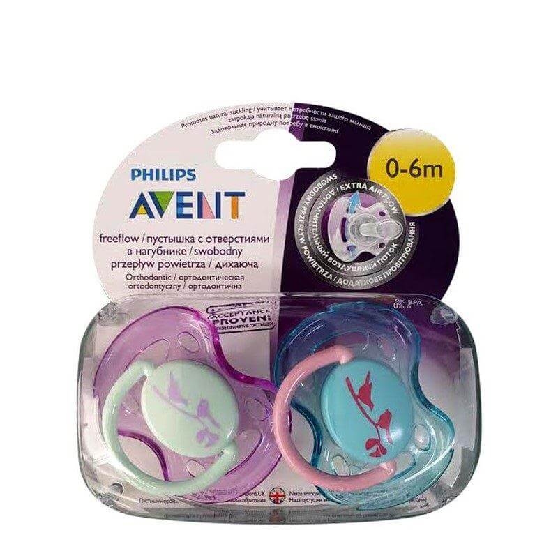 Avent Μοντέρνα Πιπίλα Σιλικόνης 0-6m Μηνών 2 Τεμάχια SCF172/518