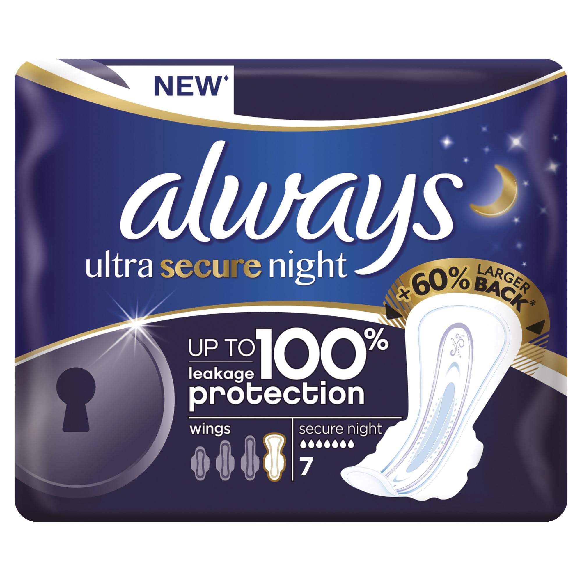 Always Σερβιέτες Ultra Secure Night 7 τεμ.