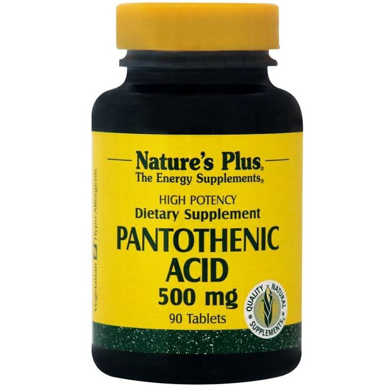 Nature’s Plus Pantothenic Acid B5 500mg Βιταμίνη Κατά του Στρες 90tabs