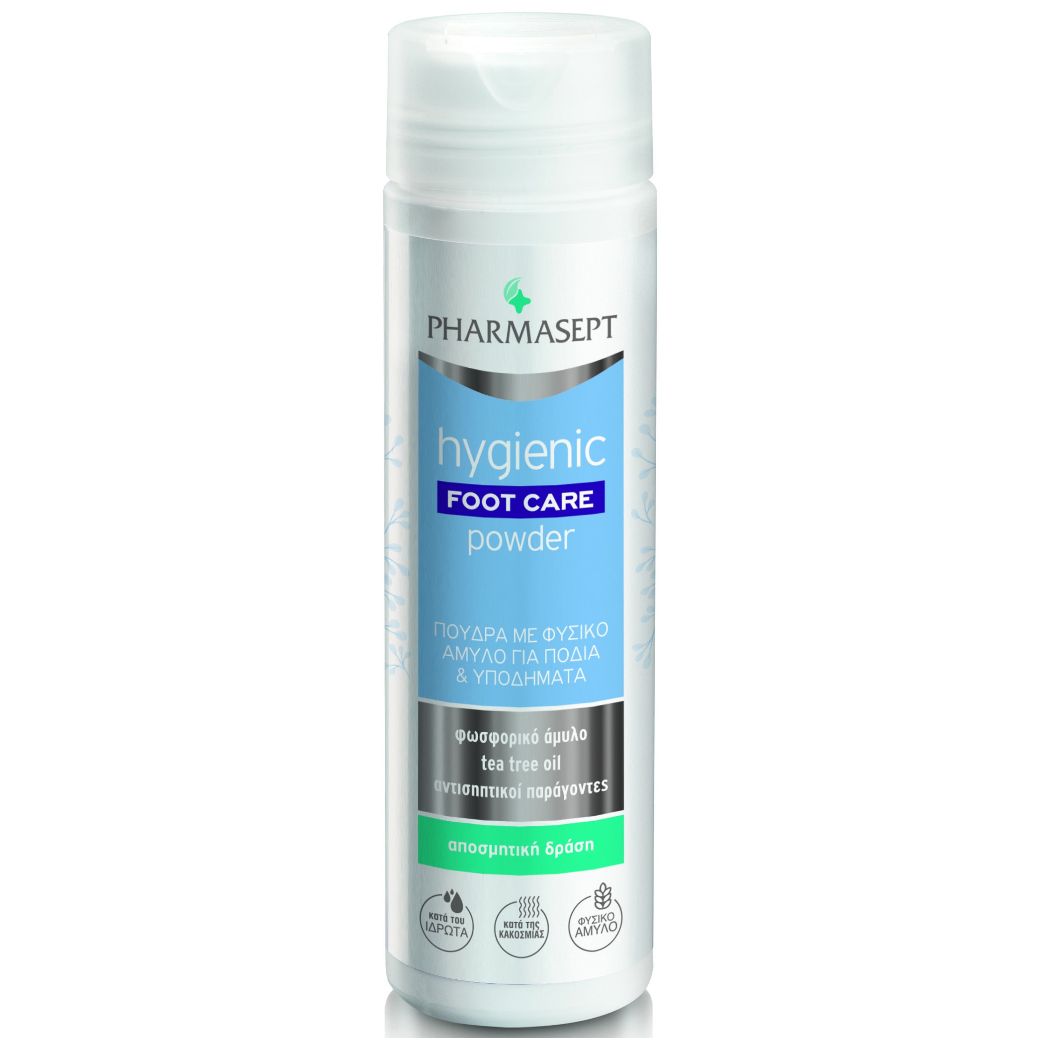 Pharmasept Tol Velvet Foot Care Powder Φυσική Πούδρα Αμύλου για Πόδια & Υποδήματα που Καταπολεμά Ιδρώτα, Κακοσμία & Μύκητες 70gr