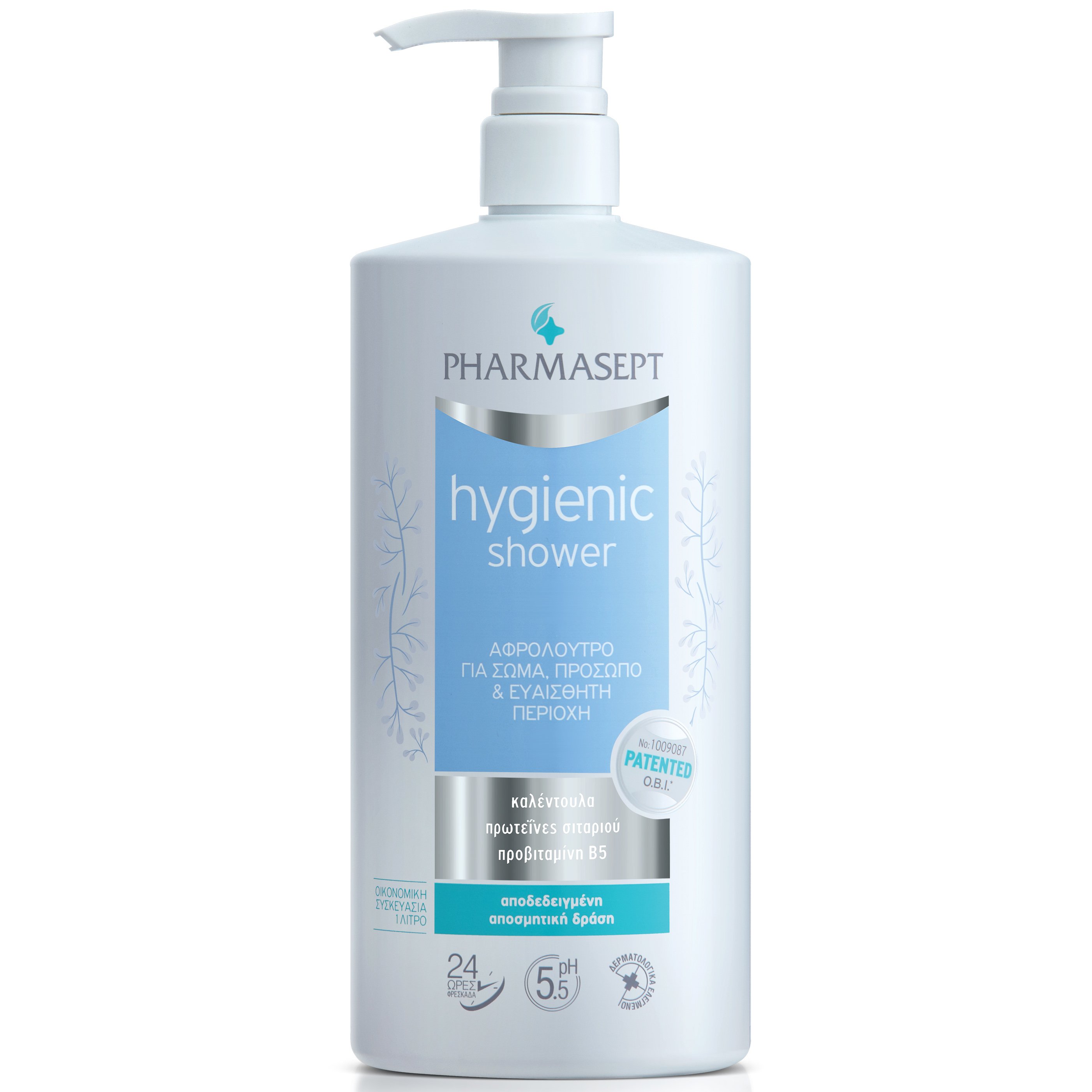 Pharmasept Hygienic Shower Αφρόλουτρο με Ήπια Αντισηπτική Δράση για Σώμα, Πρόσωπο & Ευαίσθητη Περιοχή 1L
