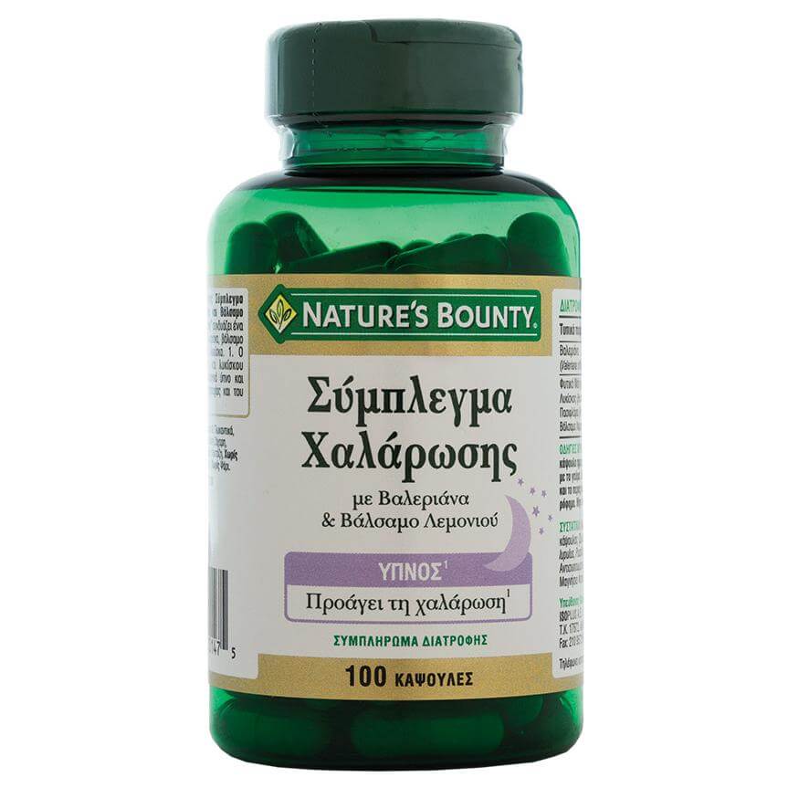 Natures Bounty Σύμπλεγμα Χαλάρωσης Συμπλήρωμα Διατροφής για την Χαλάρωση & τον Φυσιολογικό Ύπνο 100caps