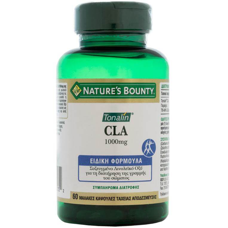 Natures Bounty Tonalin CLA Συμπλήρωμα Διατροφής για τη Διατήρηση της Γραμμής του Σώματος 1000mg 60caps