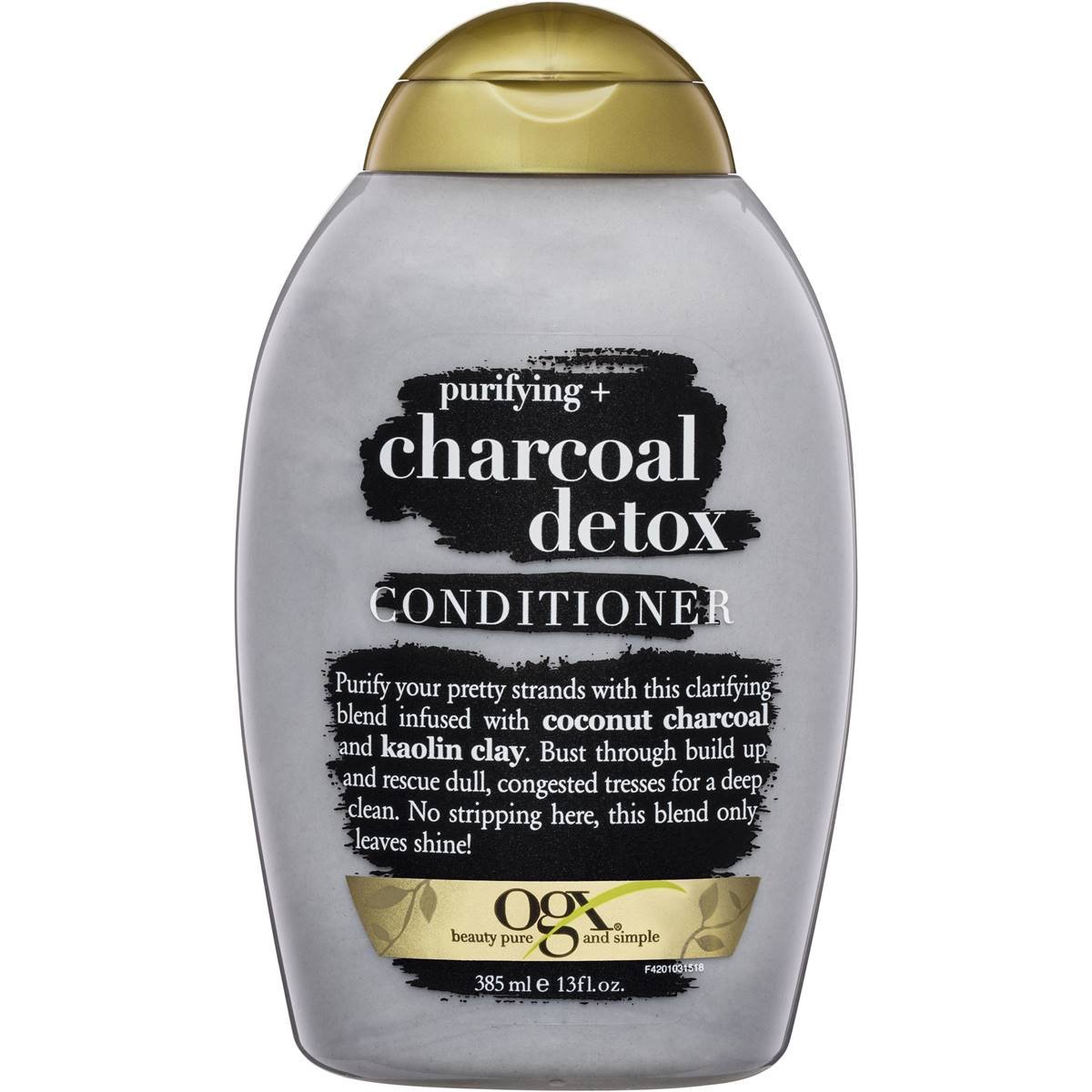 OGX Charcoal Detox Purifying Conditioner Μαλακτική Κρέμα Ενυδάτωσης & Αποτοξίνωσης για Όλους τους Τύπους Μαλλιών 385ml