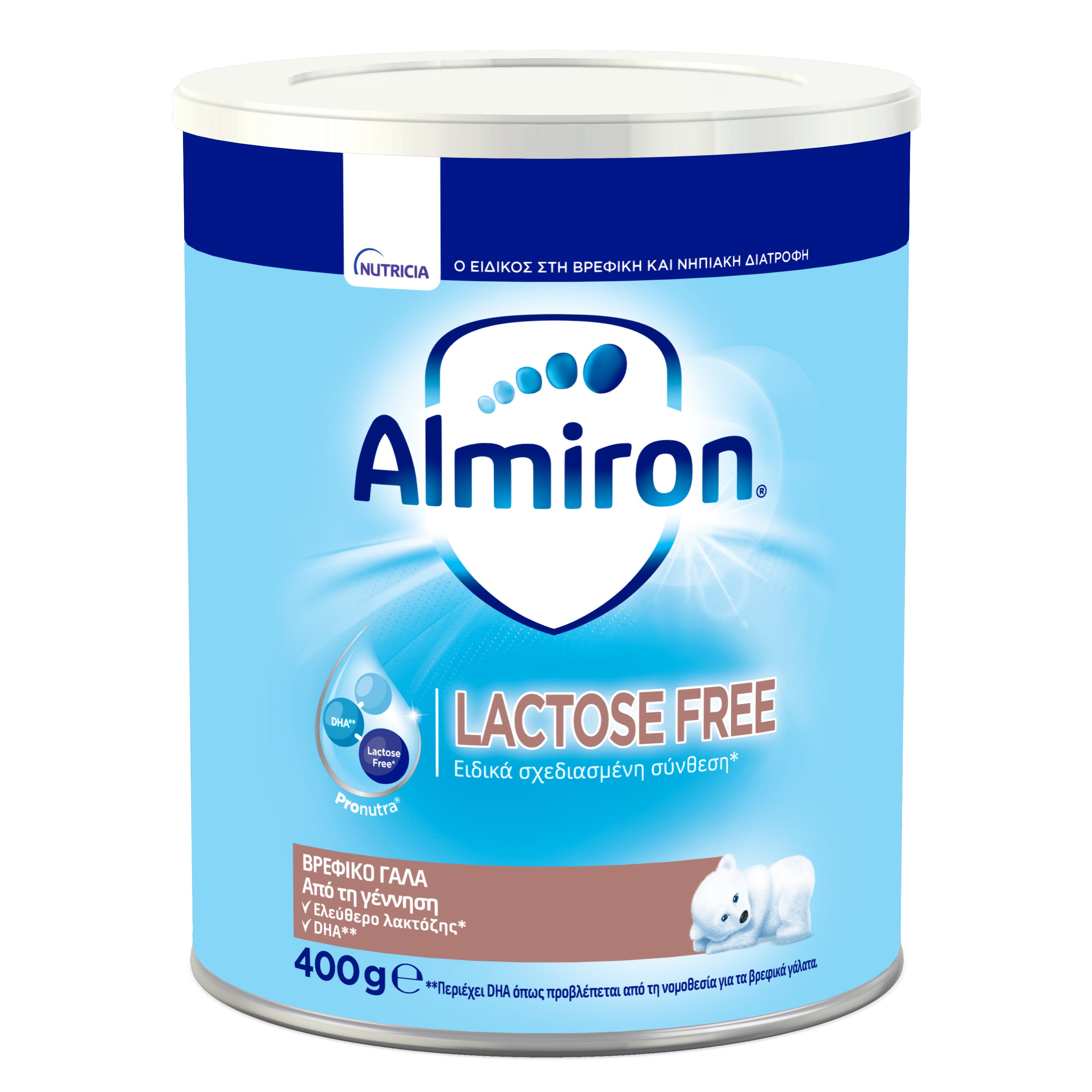 Nutricia Almiron FL Γάλα για Βρέφη Από τη Γέννηση με δυσανεξία στη Λακτόζη 400gr