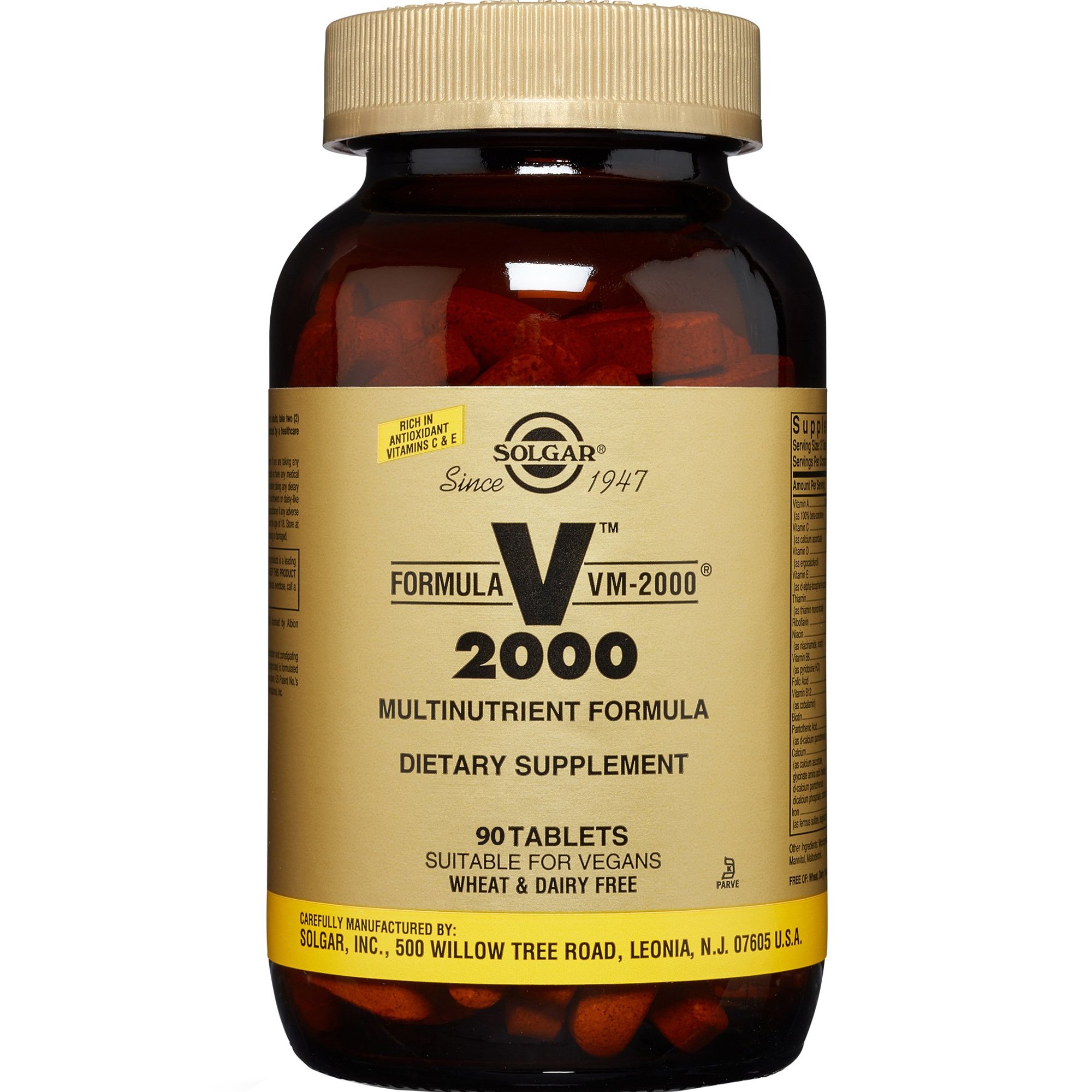 Solgar Formula VM-2000 Συμπλήρωμα Διατροφής Πολυβιταμινών, Μετάλλων & Ιχνοστοιχείων για Ενέργεια, Τόνωση, Πνευματική Διαύγεια & Δυνατό Ανοσοποιητικό 90tabs