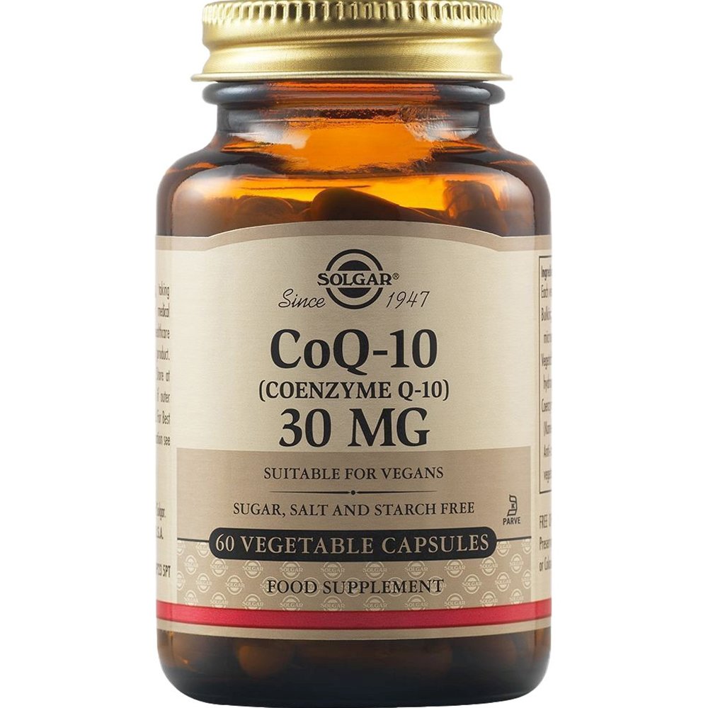 Solgar Solgar Coenzyme Q10 30mg Συμπλήρωμα Διατροφής με Συνένζυμο Q10 για την Ενίσχυση Παραγωγής Ενέργειας σε Κυτταρικό Επίπεδο με Αντιοξειδωτικές Ιδιότητες 60veg.caps