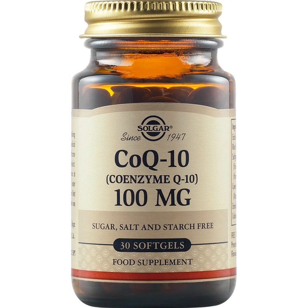Solgar Coenzyme Q10 100mg Συμπλήρωμα Διατροφής με Συνένζυμο Q10 για την Ενίσχυση Παραγωγής Ενέργειας σε Κυτταρικό Επίπεδο με Αντιοξειδωτικές Ιδιότητες 30 Softgels