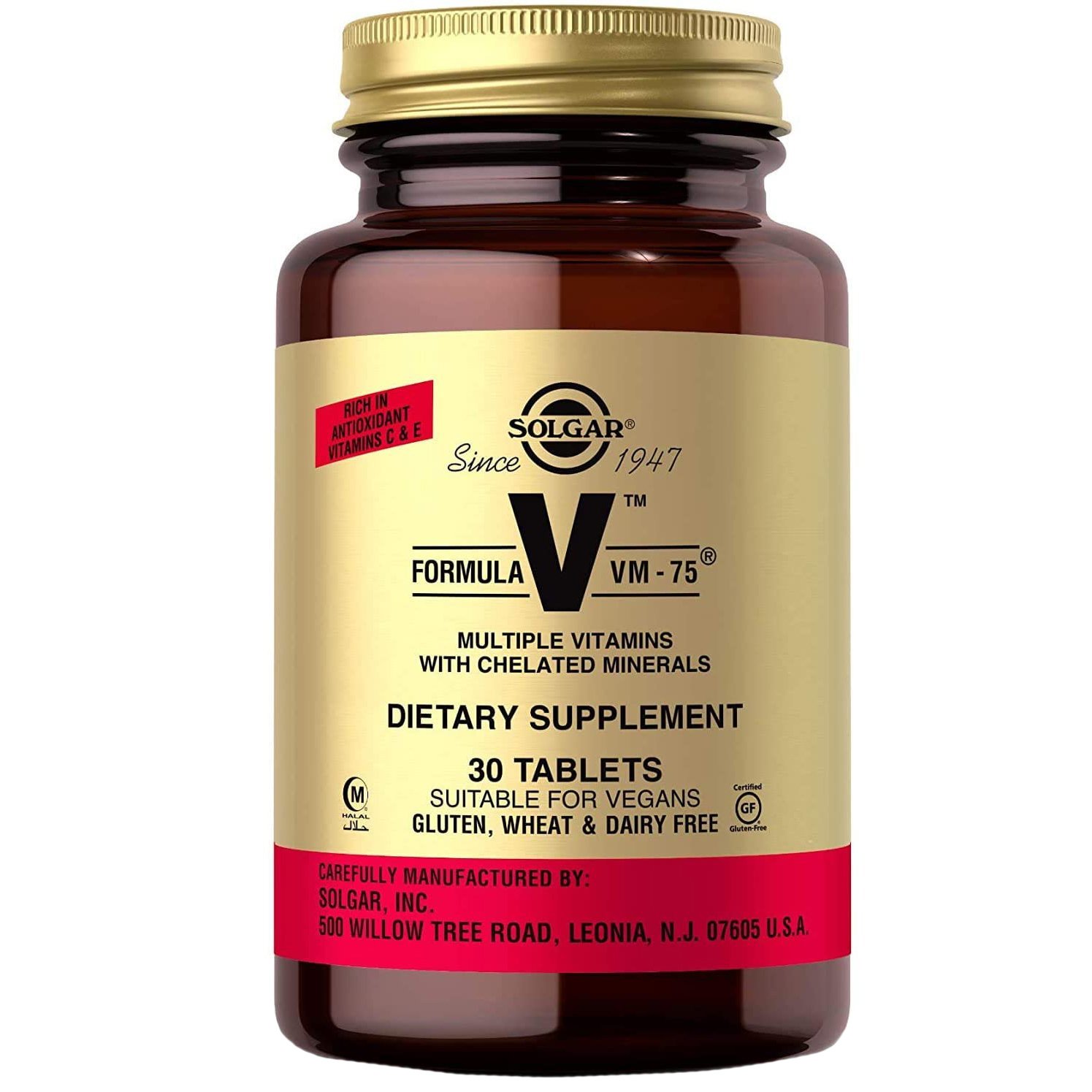 Solgar Formula VM-75 Συμπλήρωμα Διατροφής με Υψηλής Ισχύος Βιταμίνες και Μετάλλα 30tabs