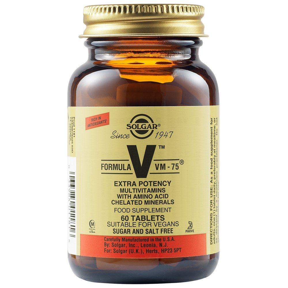 Solgar Formula VM-75, 60tabs,Συμπλήρωμα Διατροφής με Υψηλής Ισχύος Βιταμίνες και Μετάλλα