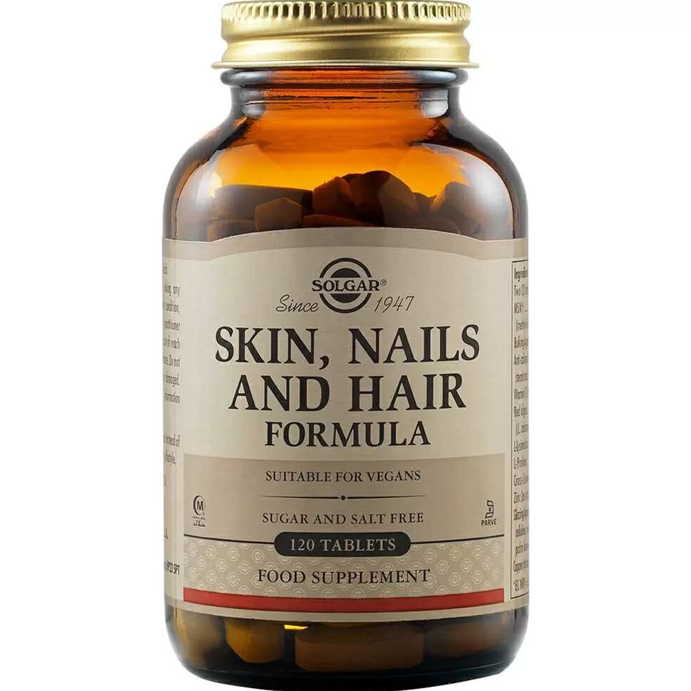 Solgar Skin Nails & Hair Formula Συμπλήρωμα Διατροφής για την Υγεία των Μαλλιών, Νυχιών & του Δέρματος 120tabs 48574