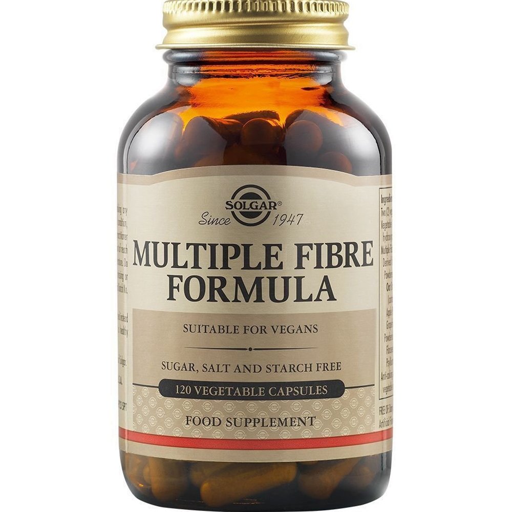 Solgar Solgar Multiple Fibre Formula Συμπλήρωμα Διατροφής Φυτικών Ινών για την Αντιμετώπιση της Δυσκοιλιότητας 120veg.caps