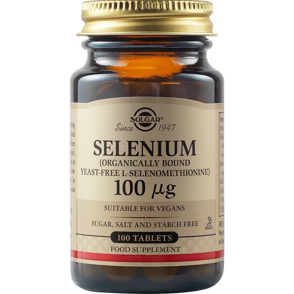 Solgar Solgar Selenium 100μg Συμπλήρωμα Διατροφής με Σελήνιο για την Ενίσχυση της Ανδρικής Γονιμότητας & τη Φυσιολογική Λειτουργία του Οργανισμού 100tabs