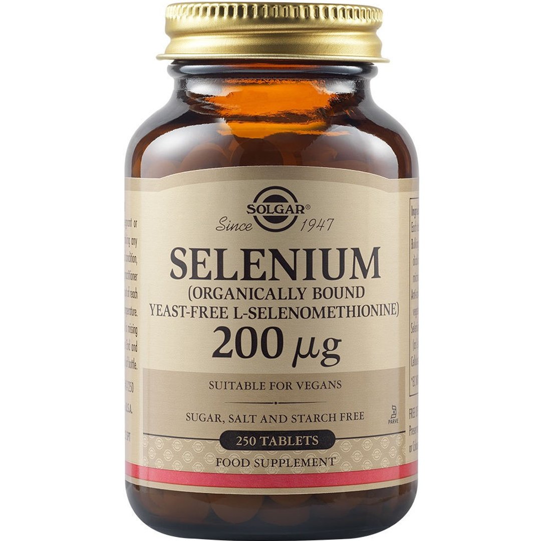 Solgar Solgar Selenium 200μg Συμπλήρωμα Διατροφής με Σελήνιο για την Ενίσχυση της Ανδρικής Γονιμότητας & τη Φυσιολογική Λειτουργία του Οργανισμού 250tabs