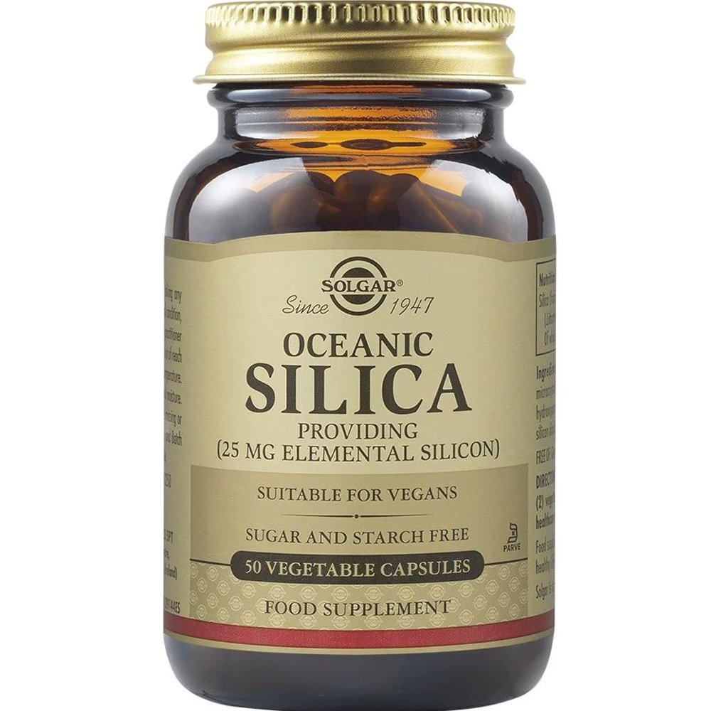 Solgar Solgar Oceanic Silica 25mg Συμπλήρωμα Διατροφής με Οργανική Πηγή Πυριτίου για την Υγεία Οστών, Νυχιών Μαλλιών & Δέρματος 50veg.caps