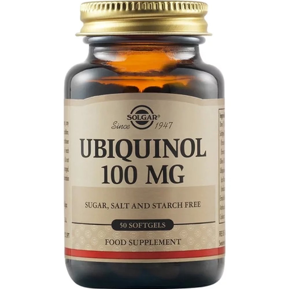 Solgar Solgar Ubiquinol 100mg Συμπλήρωμα Διατροφής Συνενζύμου Q10 σε Ενεργή Μορφή για Μέγιστη Απορρόφηση Απαραίτητο για την Παράγωγη Ενέργειας σε Κυτταρικό Επίπεδο με Αντιοξειδωτικές Ιδιότητες 50 Softgels