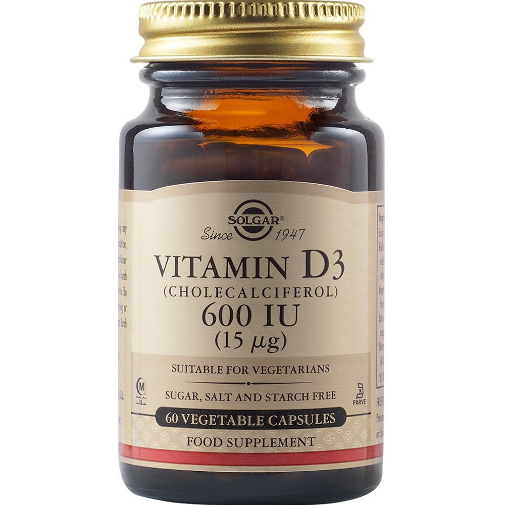 Solgar Vitamin D3 600IU Συμπλήρωμα Διατροφής Βιταμίνης D3 για την Καλή Λειτουργία των Οστών & Ανοσοποιητικού 50veg.caps