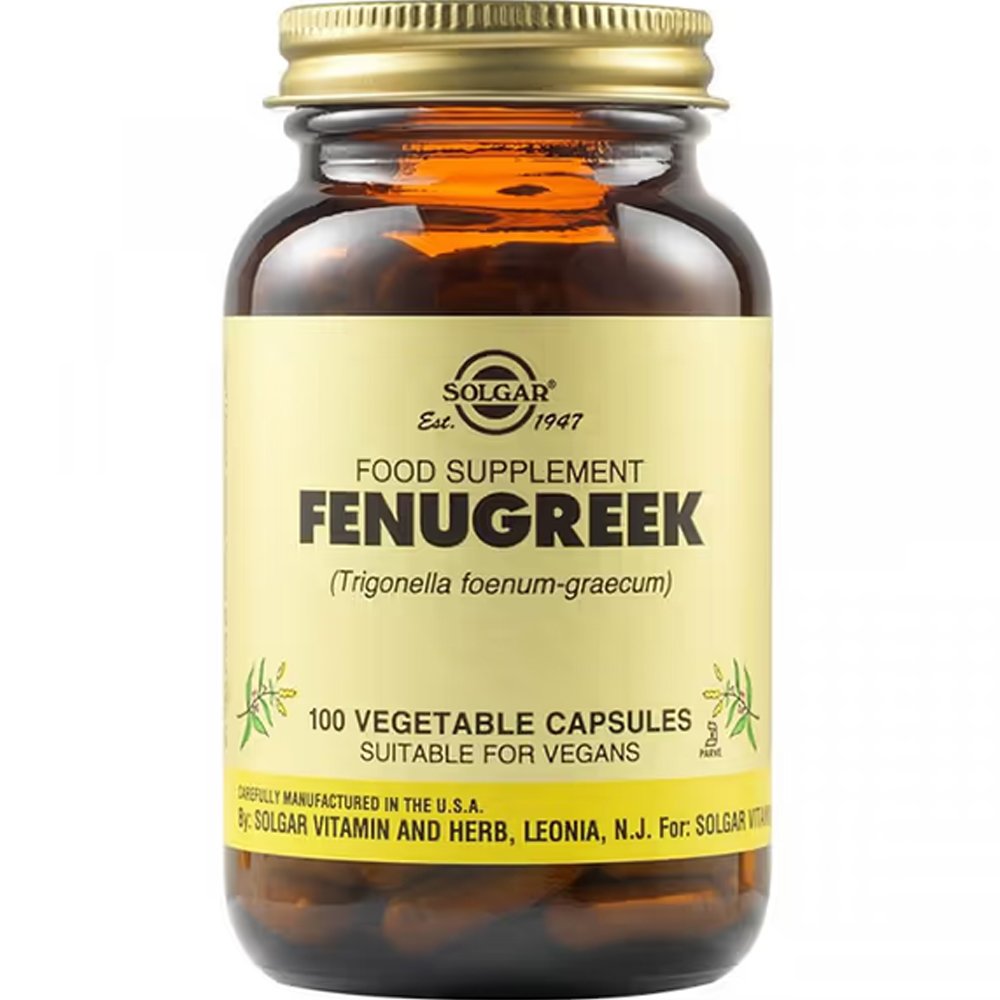 Solgar Fenugreek Συμπλήρωμα Διατροφής Εκχυλίσματος Τριγωνέλλας για Αντιμετώπιση Προβλημάτων Πέψης, Έλεγχο Χοληστερίνης & Αποτοξίνωση 100veg.caps