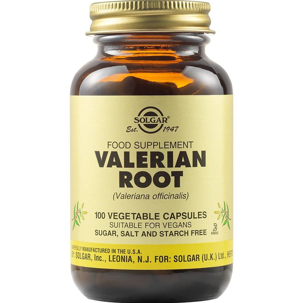 Solgar Solgar Valerian Root Συμπλήρωμα Διατροφής Εκχυλίσματος Ρίζας Βαλεριάνας με Ηρεμιστικές & Χαλαρωτικές Ιδιότητες Κατά της Αϋπνίας 100veg.caps