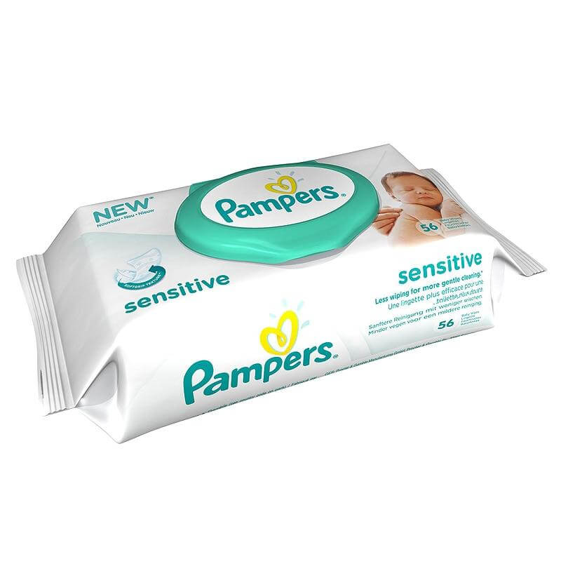 Pampers Μωρομάντηλα Sensitive Μονή Συσκευασία 56 τεμάχια