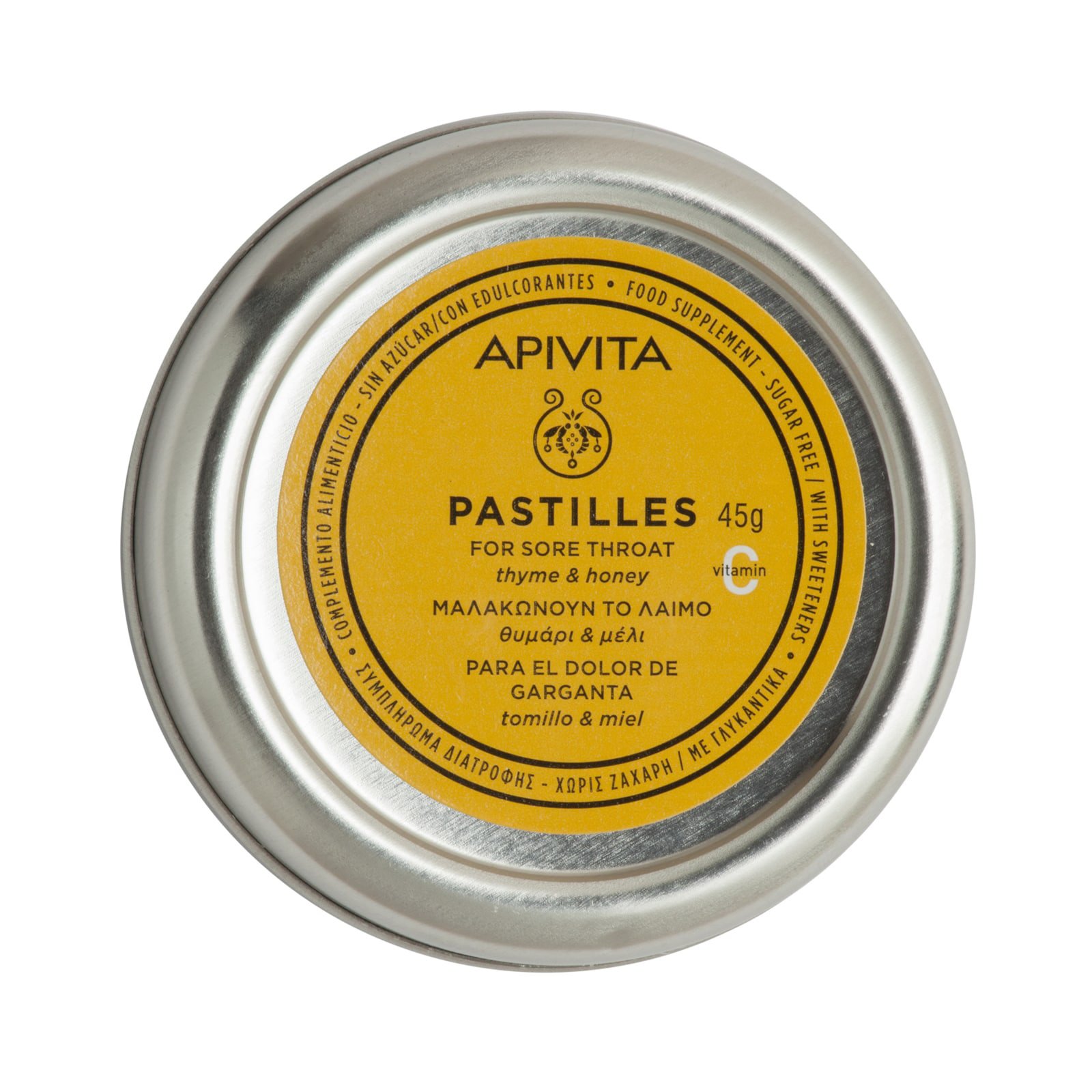 Apivita Pastilles Παστίλιες Για Τον Πονεμένο Λαιμό Με Μέλι & Θυμάρι 45g