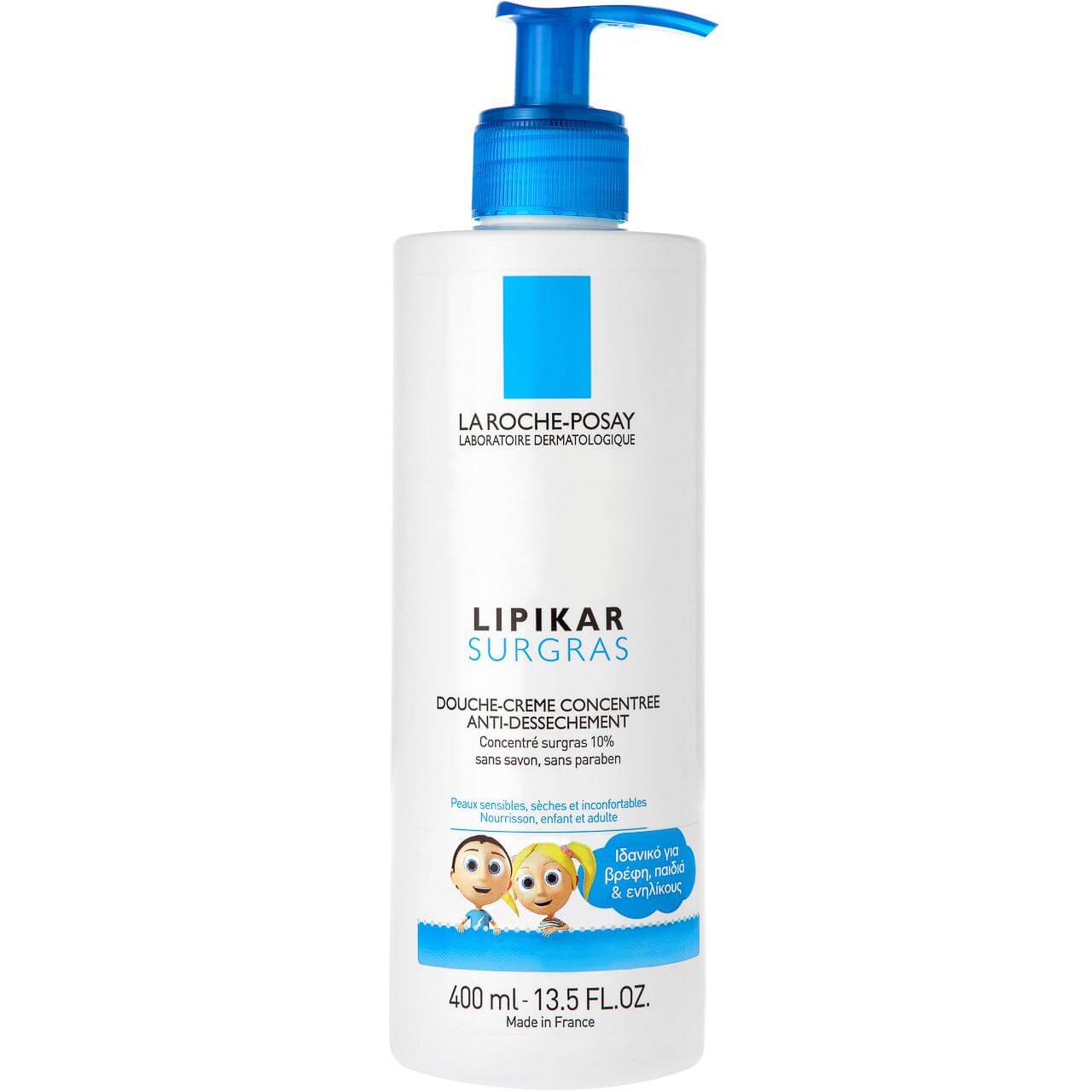 La Roche-Posay Lipikar Surgras Συμπυκνωμένη Κρέμα για Ντους που Αναπληρώνει τα Λιπίδια του Δέρματος 400ml