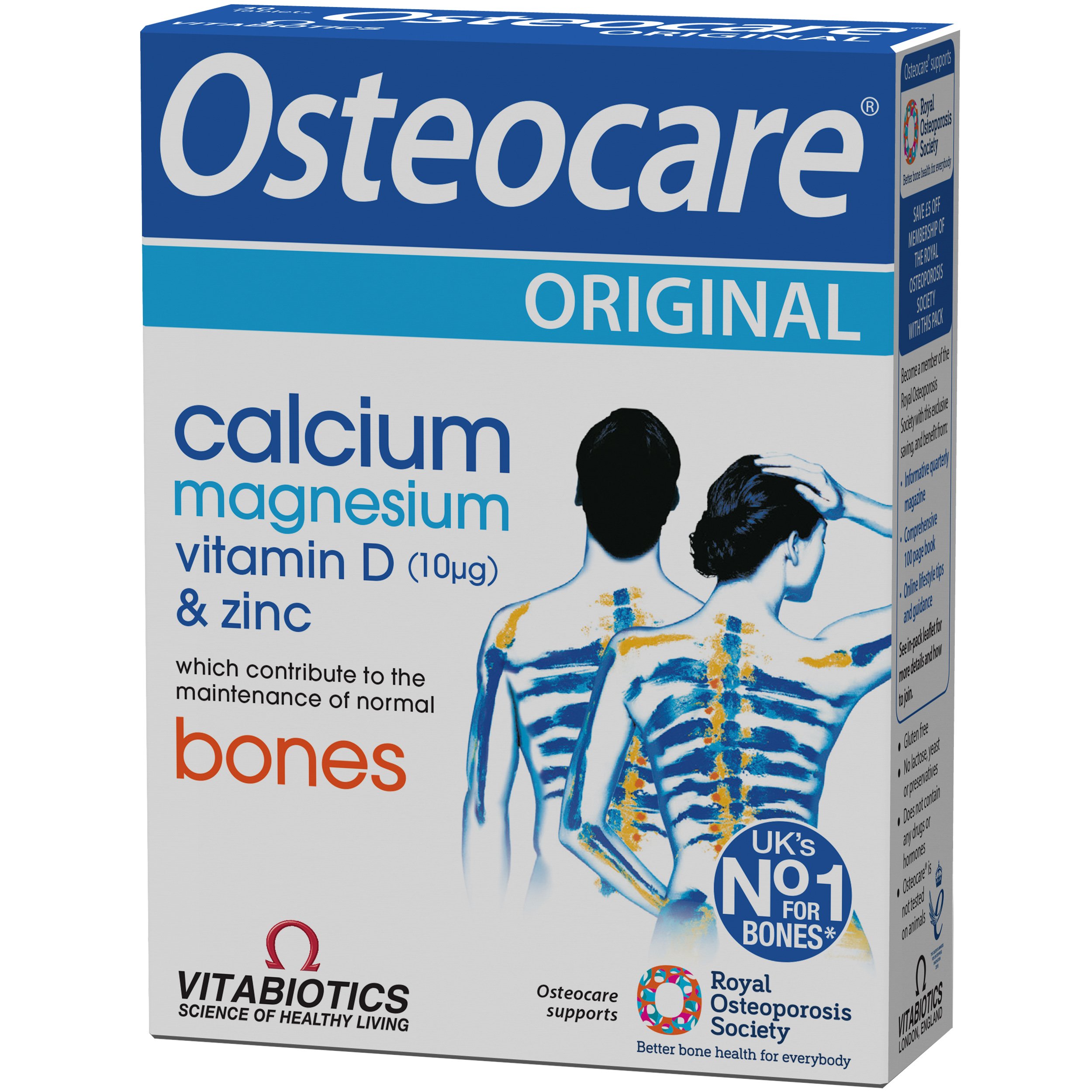 Vitabiotics Vitabiotics Osteocare Original Συμπλήρωμα Διατροφής, Συνδυασμός Ασβεστίου, Βιταμίνης D, Μαγνησίου Και Ψευδαργύρου 30Tabs