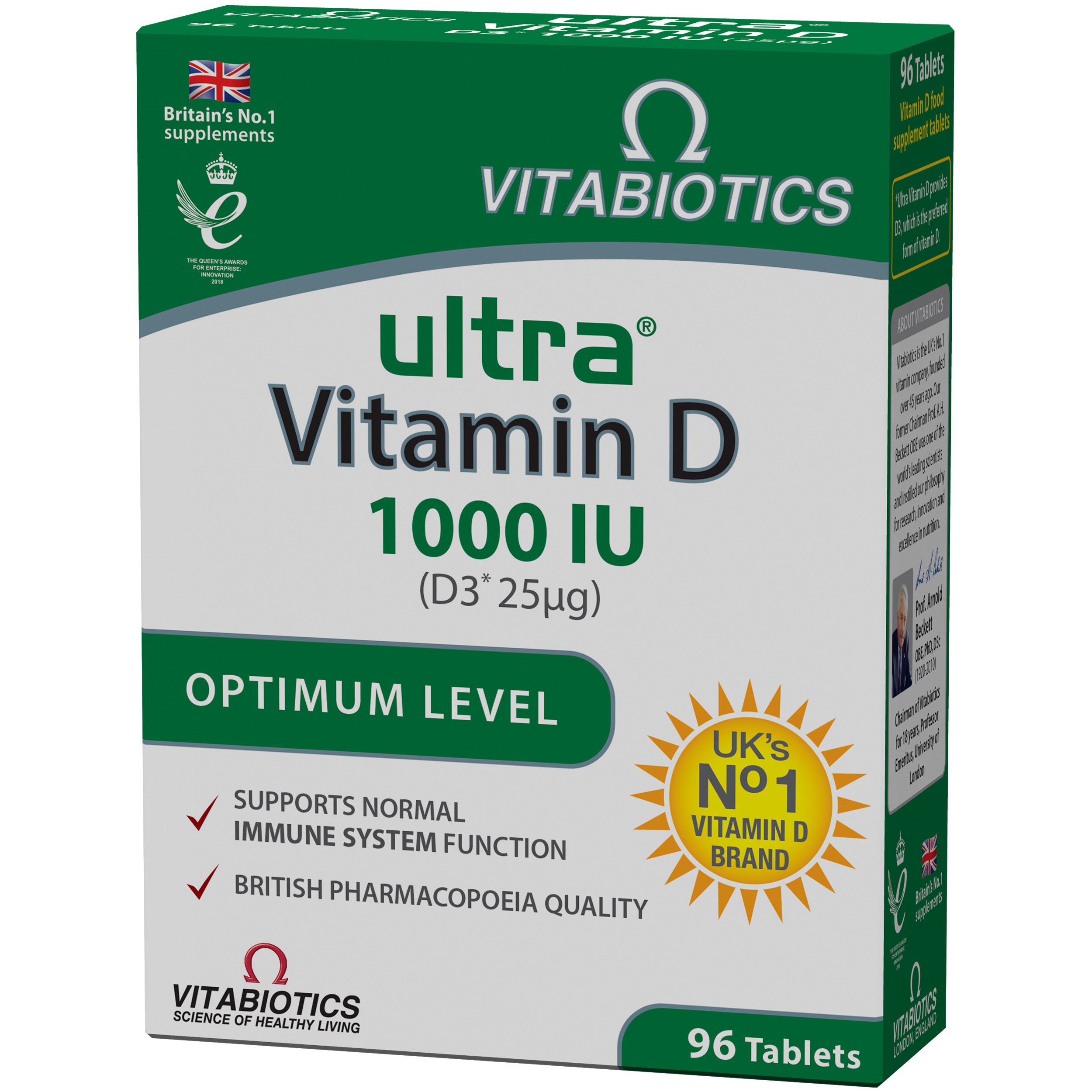 Vitabiotics Ultra-D3 25mg (1000IU) Συμπλήρωμα Διατροφής Βιταμίνης D 96tabs