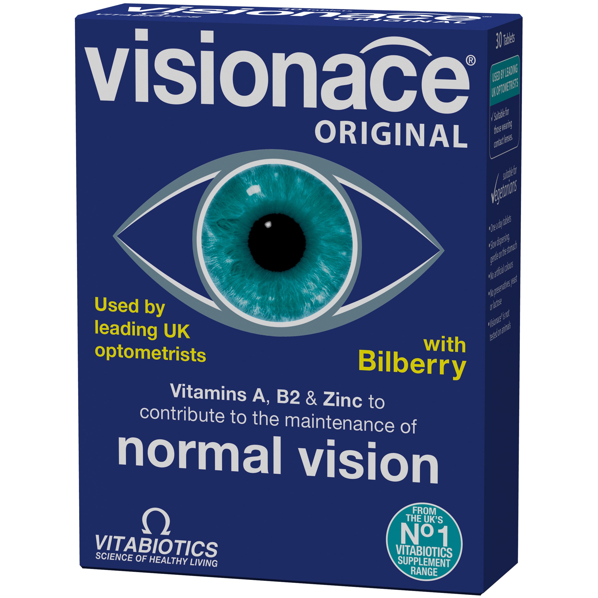 Vitabiotics Visionace Original Ωφέλιμη Δράση Στην Υγεία των Ματιών 30caps