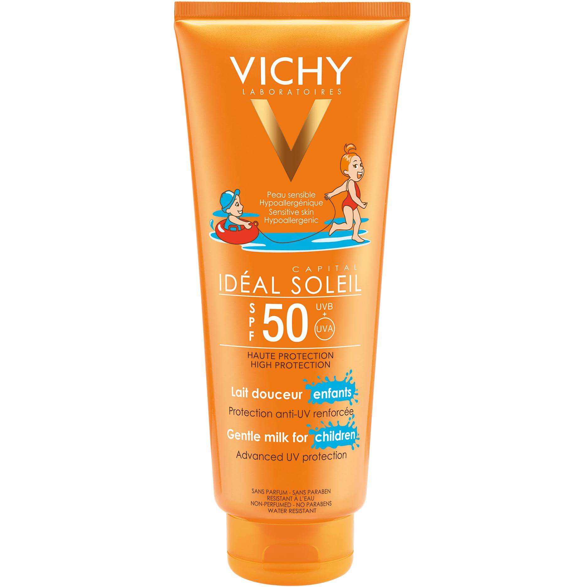 Vichy Ideal Soleil Spf50 Αντηλιακό Γαλάκτωμα Υψηλής Προστασίας για Παιδικές Επιδερμίδες Πρόσωπο & Σώμα 300ml