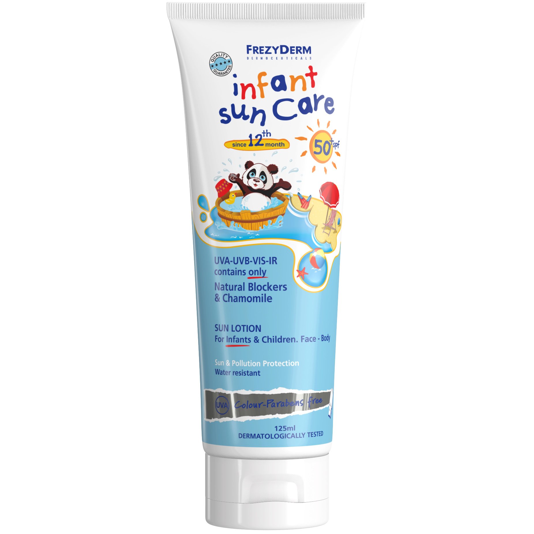 Frezyderm Infant Sun Care Spf50+ Αντηλιακό Γαλάκτωμα Προσώπου Σώματος για την Νηπιακή Επιδερμίδα από το 12ο Μήνα 100ml