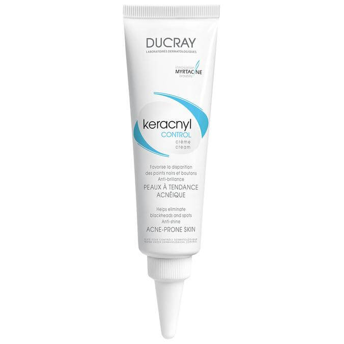 Ducray Keracnyl Control Cream Κρέμα Προσώπου για Επιδερμίδες με Τάση Ακμής Eξαλείφει τα Μαύρα Στίγματα & τα Σπυράκια 30ml