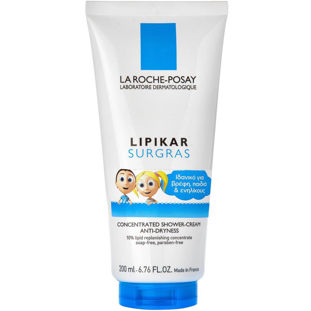 La Roche-Posay Lipikar Surgras Liquid Συμπυκνωμένη Κρέμα για Ντους που Αναπληρώνει τα Λιπίδια του Δέρματος 200ml