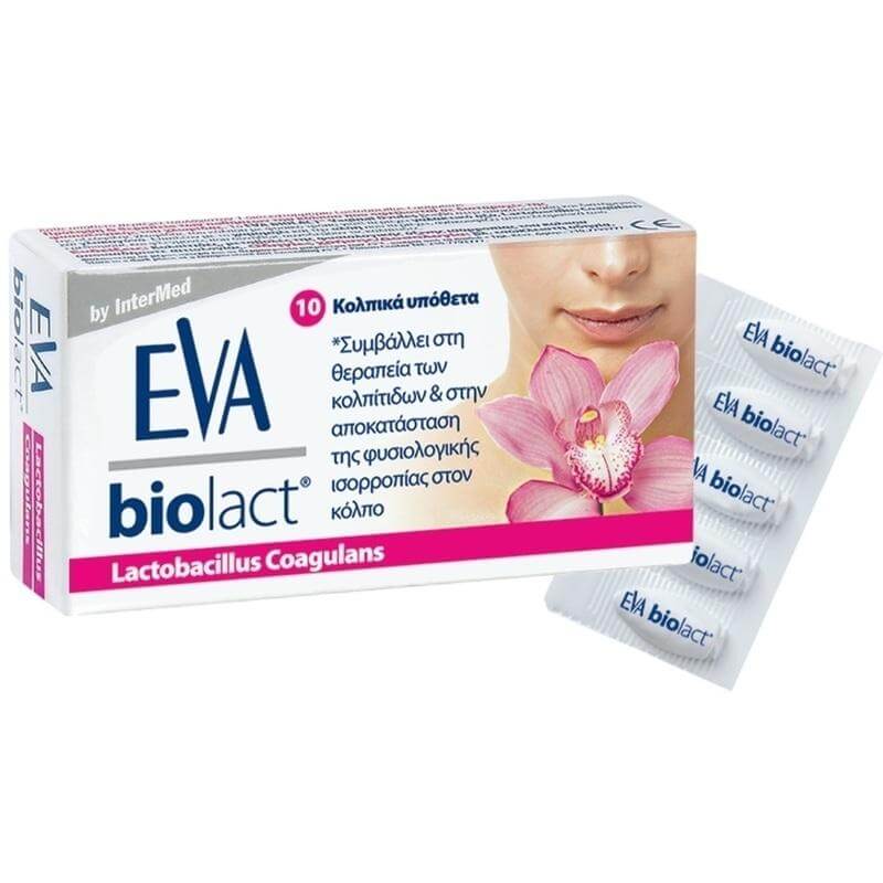 Eva Biolact Ovules Κολπικά Υπόθετα για Αποκατάσταση & Διατήρηση Κολπικής Χλωρίδας 10 Τεμάχια των 2gr