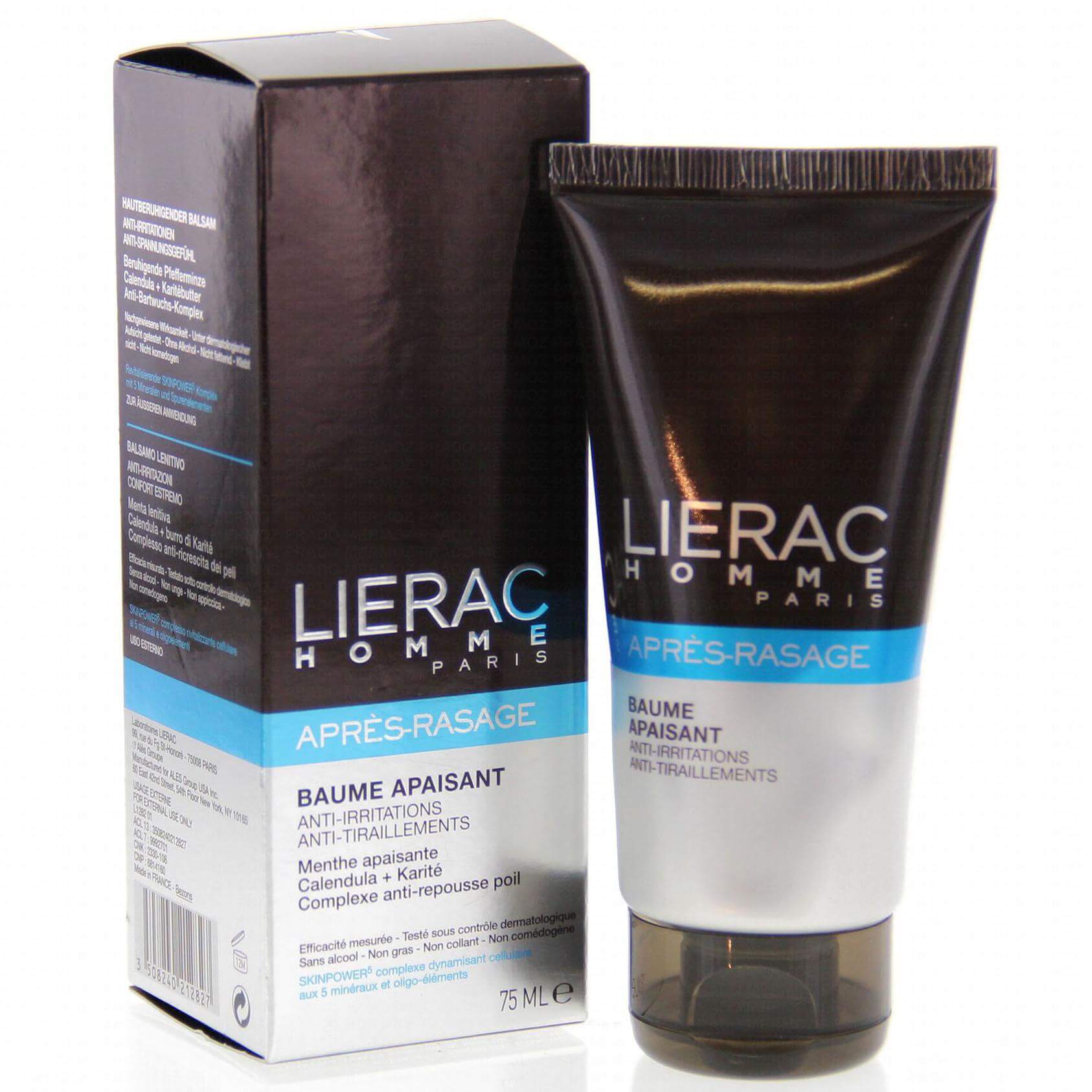 Lierac Homme Baume Apaisant Ενυδατικό Aftershave Κατά Των Ερεθισμών 75ml