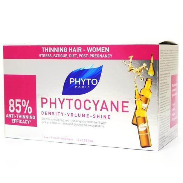 Phyto PHYTOCYANE Δράση Κατά της Τριχόπτωσης & Τόνωση της Τριχοφυΐας για τη Γυναικεία Τριχόπτωση 12 amp x 7,5 ml