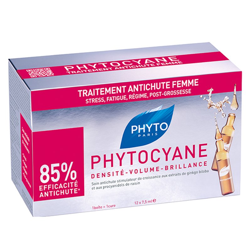Phyto PHYTOCYANE Δράση Κατά της Τριχόπτωσης & Τόνωση της Τριχοφυΐας για τη Γυναικεία Τριχόπτωση 12 amp x 7,5 ml