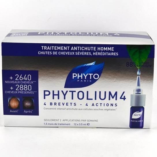 Phyto PHYTOLIUM 4 Εντατικό συμπύκνωμα κατά της τριχόπτωσης – Έντονη & κληρονομική τριχόπτωση Τριχόπτωση 12 fioles Χ 3,5 ml