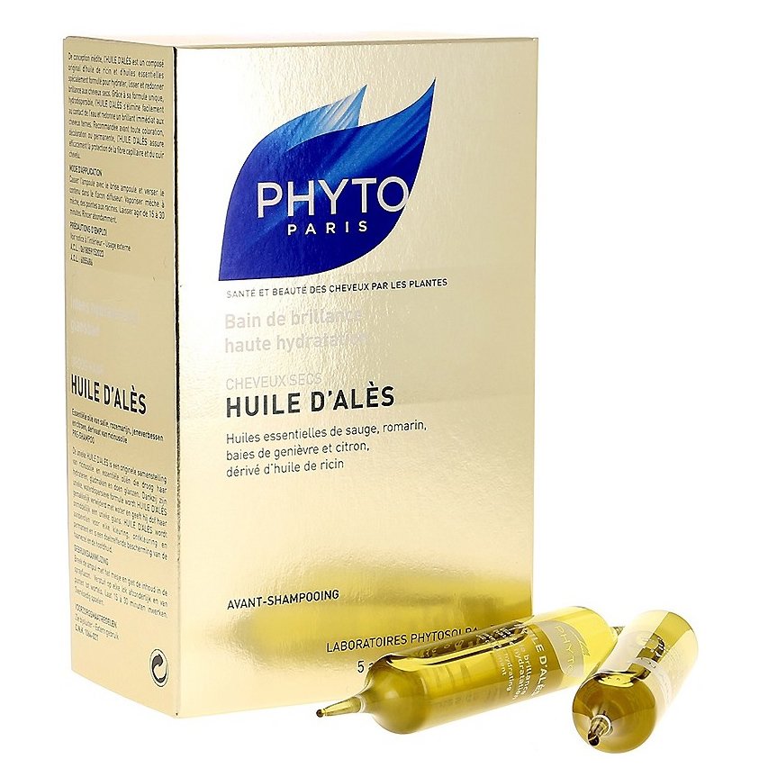 Phyto HUILE D’ALES Λάδι λάμψης βαθιάς ενυδάτωσης Ξηρά μαλλιά 5 amp X 10 ml